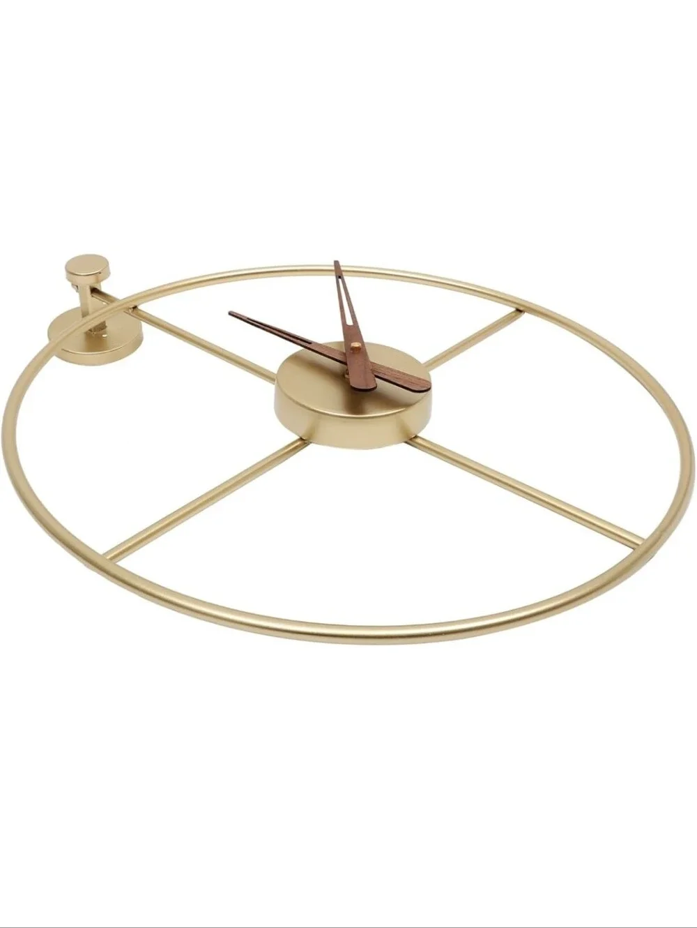 ORFOFE Decorative Art Wall Clock Metal Frame Silent Non-Ticking Design